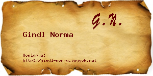 Gindl Norma névjegykártya